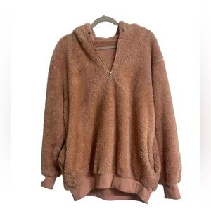 Cozy Pink Fleece Pullover Hoodie